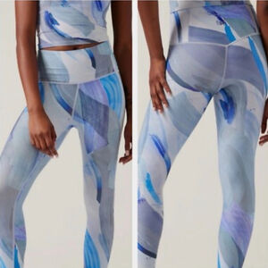 Athleta Elation 7/8 Tight Leggings Vibrance Snowfall Blue